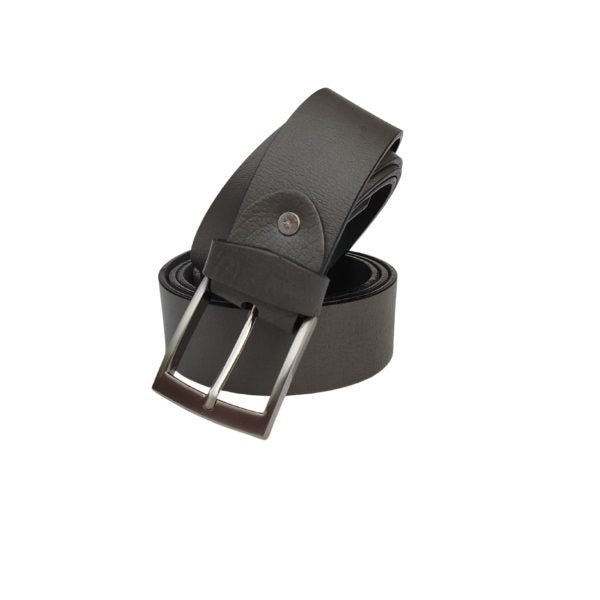 Buffalo Grey Leather Belt for Men - Mall Mega