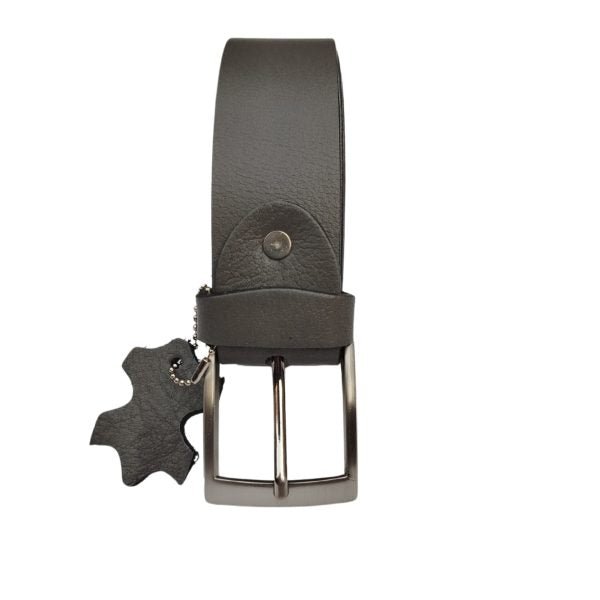 Buffalo Grey Leather Belt for Men - Mall Mega