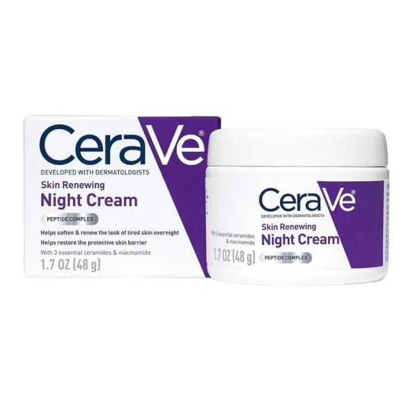Cerave 4 In 1 Skincare Kit Night Cream, Sunblock, Cleanser & Serum For Radiant Skin - Mall Mega
