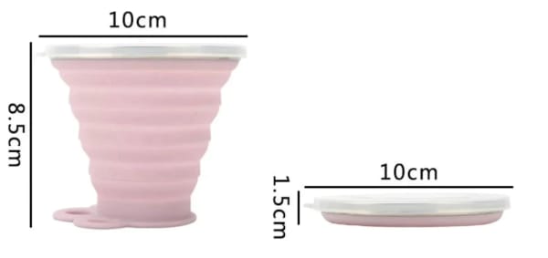 Collapsible Travel Cup With Lid - Mall Mega