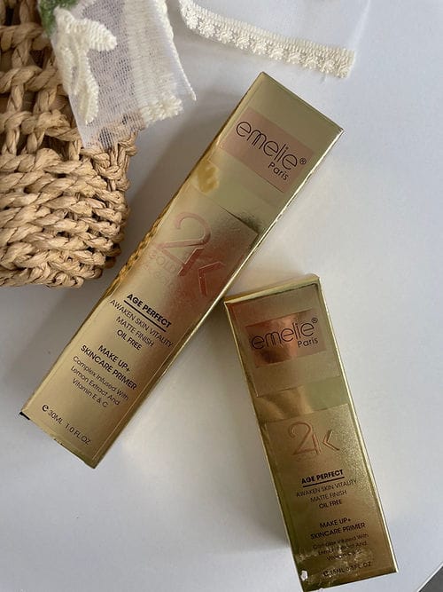 Emelie Paris 24k Gold Age Perfect Makeup+Skincare Primer - 30ml - Mall Mega