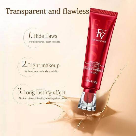 FV Foundation Waterproof With Medium Coverage Forever Liquid Makeup Foundation 30g - Mall Mega