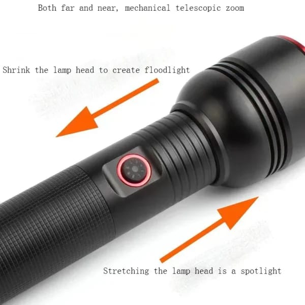 High - power Rechargeable LED Flashlight Rl - 2308 - Mall Mega