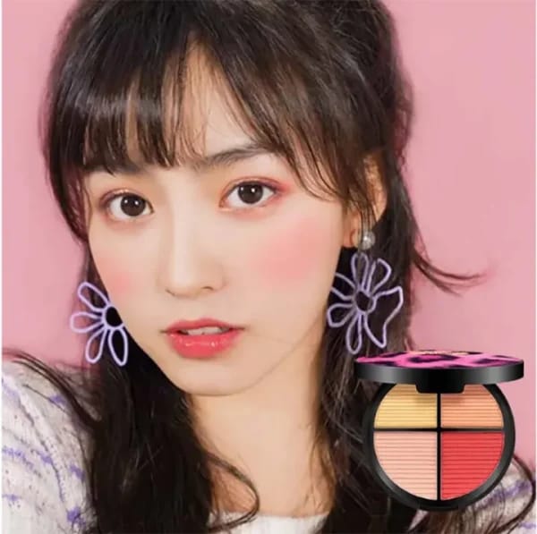 Kaxier New Four Color Blusher Dyeing Plates For Professional Pink Console Makeup - Mall Mega
