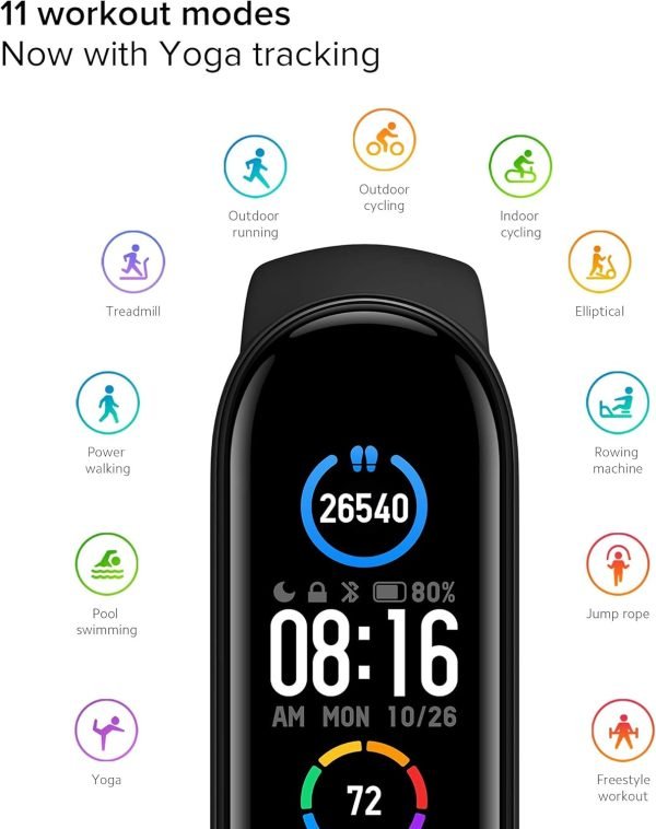 M5 Band Sport Wristband Blood Pressure Monitor Heart Rate For Android And Ios With Fitpro App | Best Quality Band - Mall Mega
