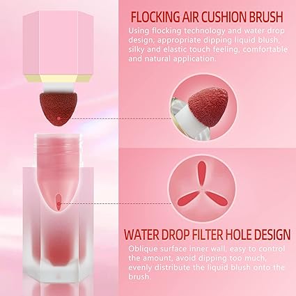 Matte Silky Texture Liquid Blush Natural Long Lasting Matte Cheek Liquid Blusher Makeup - Mall Mega