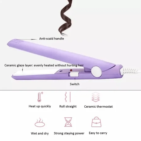 Mini Travel Size Hair Straightener - Mall Mega