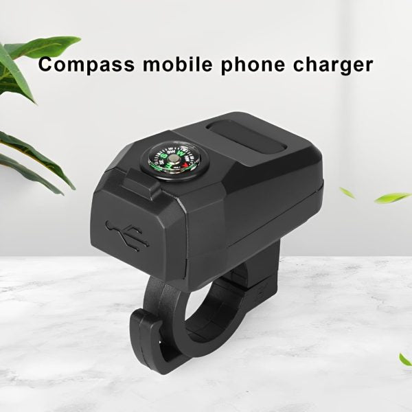 Motorcycle Usb Charger With Compass - Mall Mega
