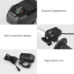 Motorcycle Usb Charger With Compass - Mall Mega