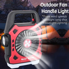 Outdoor Mini Electric Fan Rechargeable Flashlight - Mall Mega