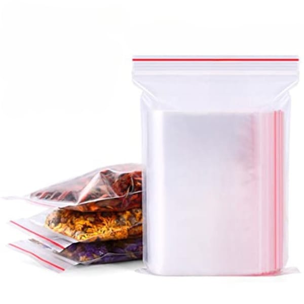 Pack Of 100 Pcs Clear Plastic Zipper Bags 7×10 Inch - Mall Mega