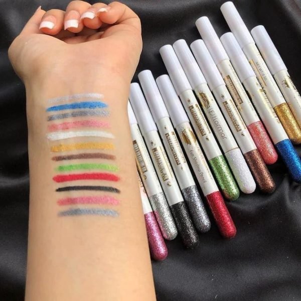 Pack of 12 Flormar Glitter Multipurpose Pencils Glitter Eyeliner Pencils - Mall Mega