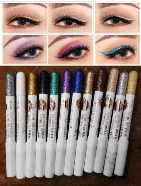 Pack of 12 Flormar Glitter Multipurpose Pencils Glitter Eyeliner Pencils - Mall Mega