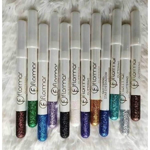 Pack of 12 Flormar Glitter Multipurpose Pencils Glitter Eyeliner Pencils - Mall Mega