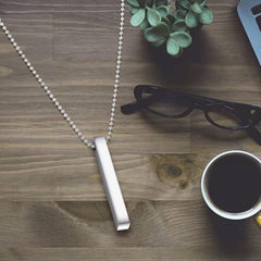 Pack of 2 Vertical Bar Necklace Locket Chain For Boys and Girls - Mall Mega