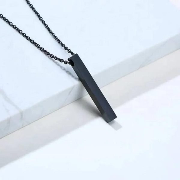Pack of 2 Vertical Bar Necklace Locket Chain For Boys and Girls - Mall Mega