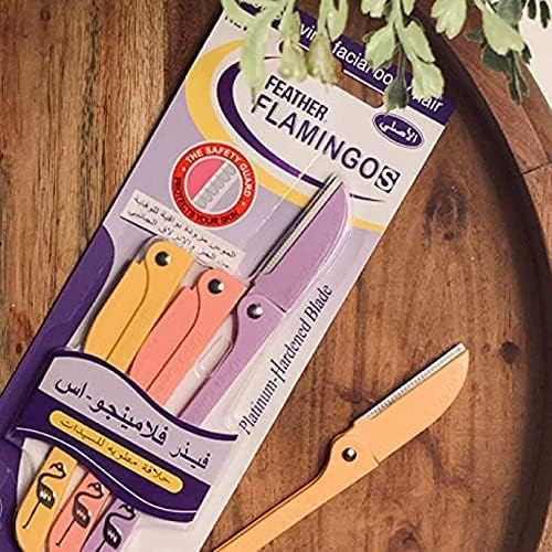 Pack Of 3 - Feather Flamingo Facial Razor For Face - Mall Mega