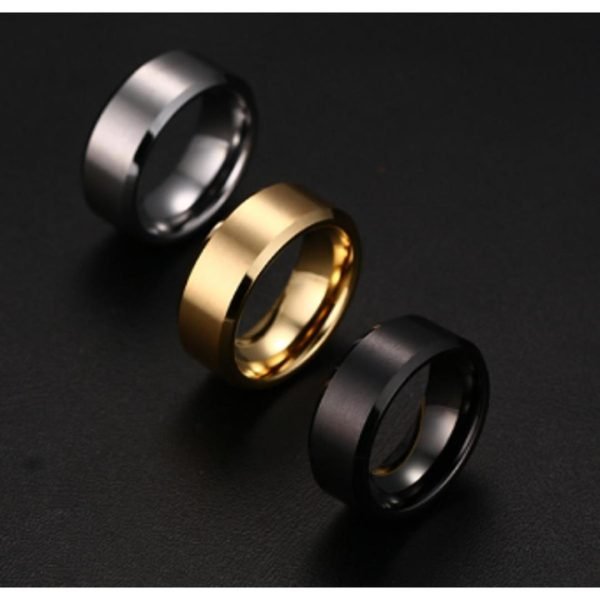 Pack of 3 Gold Plated & Silver Plated Band Rings for Unisex - Mall Mega