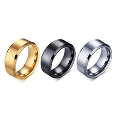Pack of 3 Gold Plated & Silver Plated Band Rings for Unisex - Mall Mega