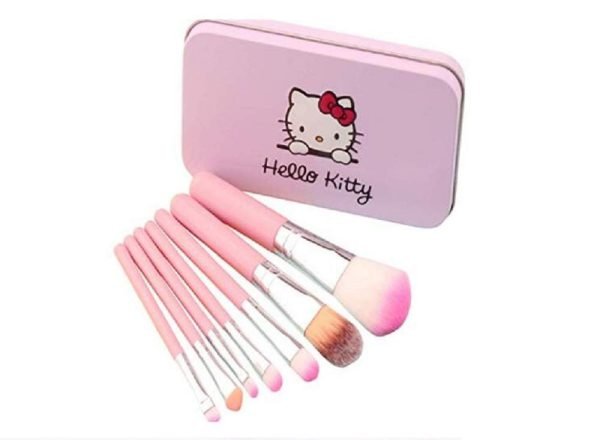 Pack Of 7 Hello Kitty Makeup Brush Set - Mall Mega