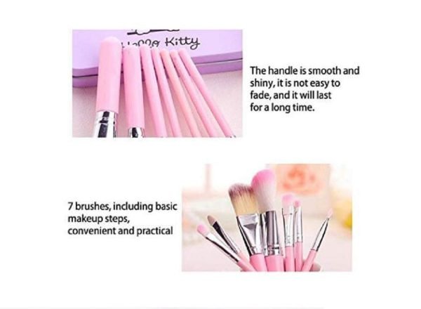 Pack Of 7 Hello Kitty Makeup Brush Set - Mall Mega