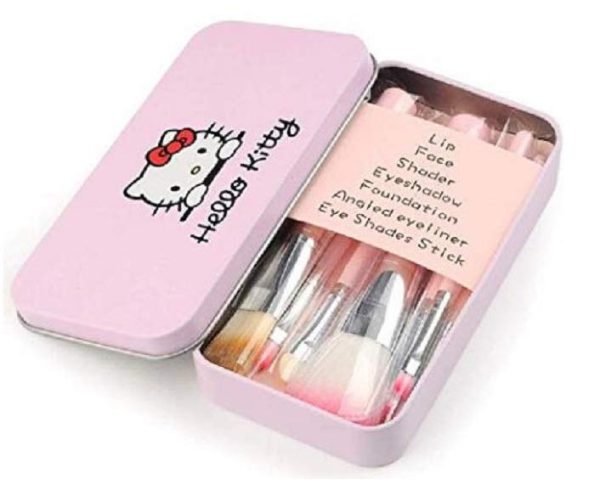 Pack Of 7 Hello Kitty Makeup Brush Set - Mall Mega