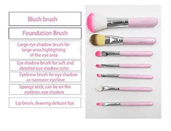 Pack Of 7 Hello Kitty Makeup Brush Set - Mall Mega