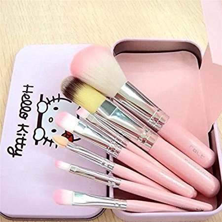 Pack Of 7 Hello Kitty Makeup Brush Set - Mall Mega