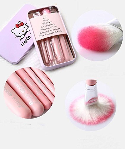 Pack Of 7 Hello Kitty Makeup Brush Set - Mall Mega