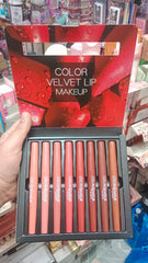 Pack Of 8 2 - in - 1 Matte Lipstick And Lip Liner Set, Waterproof Long Lasting Makeup Lipliner Pen Set For Women - Mall Mega
