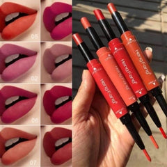 Pack Of 8 2 - in - 1 Matte Lipstick And Lip Liner Set, Waterproof Long Lasting Makeup Lipliner Pen Set For Women - Mall Mega