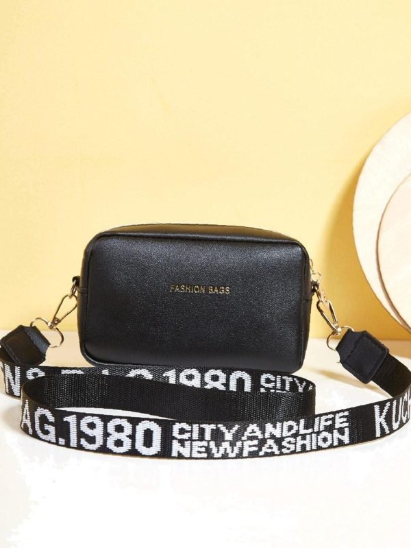 Pu Leather Wide Strap Crossbody Bag - Mall Mega