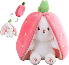 Rabbit New Creative Strawberry Rabbit Plush Soft Doll Hug Pillow - Mall Mega
