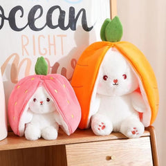 Rabbit New Creative Strawberry Rabbit Plush Soft Doll Hug Pillow - Mall Mega