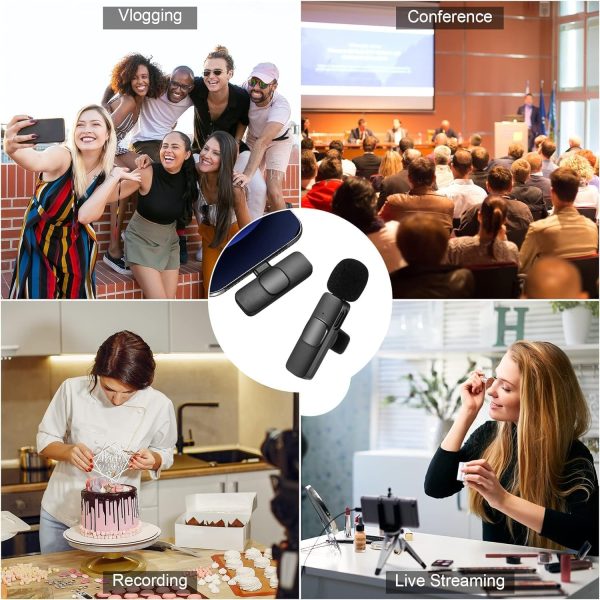 Wireless Mic K9 Dual Microphone Mic Plug & Play Usb Type C Plug Wireless Lavalier Microphone - Mall Mega