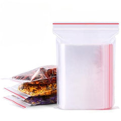 Pack Of 100 Pcs Clear Plastic Zipper Bags 7×10 Inch