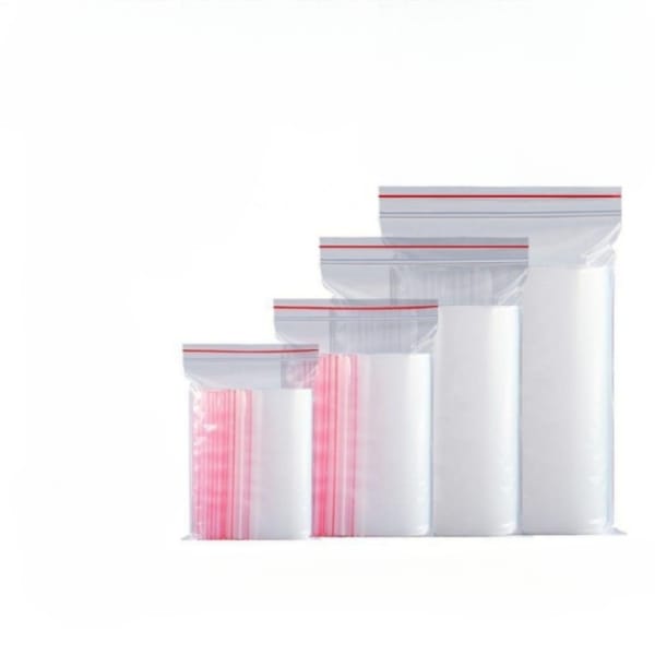 Pack Of 100 Pcs Clear Plastic Zipper Bags 7×10 Inch