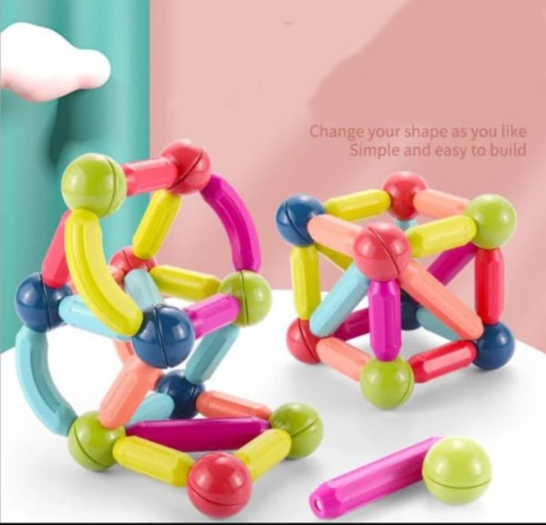 52 Pieces Magnetic Stick Building Blocks - Mall Mega