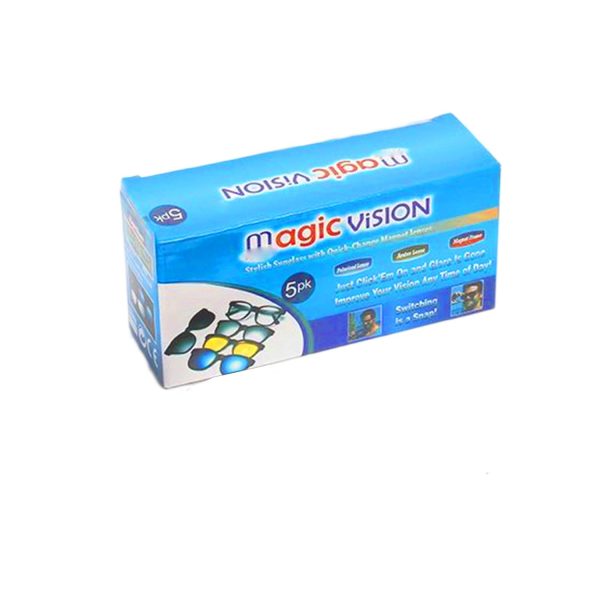 5 in 1 Magic Vision Stylish Sunglass With Quick-change Magnet Lenses - 5 Different Colors - Mall Mega