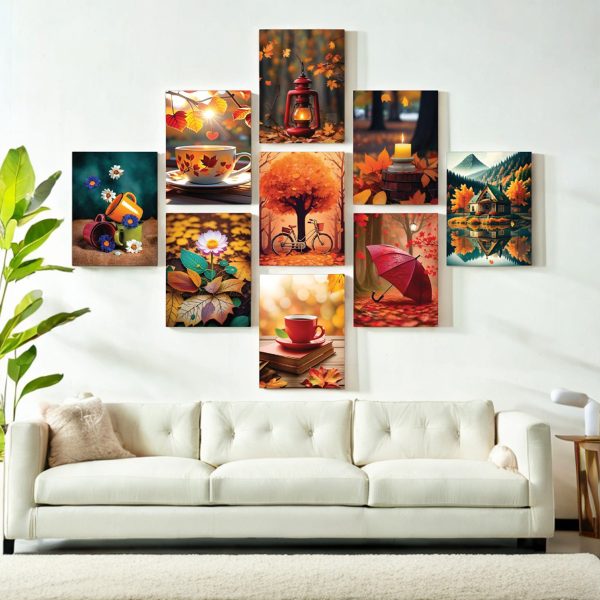 9 Pcs Universe Unique Combo Wall Art Set For Home Decoration - Mall Mega