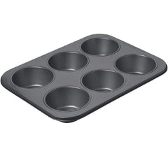 6-cup Muffin Pan Non-stick Carbon Steel Cupcake Baking Tray