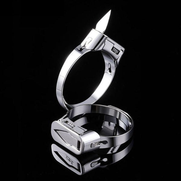 Stainless Steel Self-defense Ring With Hidden Blade