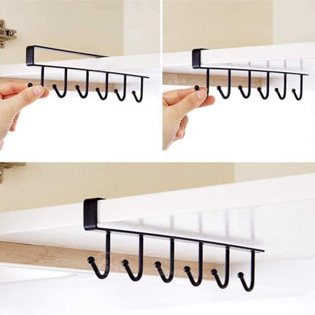6 Hook Kitchen Hanging Organizer