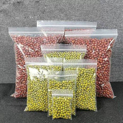 Pack Of 100 Pcs Clear Plastic Zipper Bags 7×10 Inch