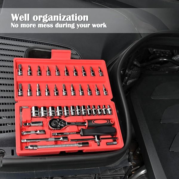 46 pcs Professional Socket Wrench Tool Set