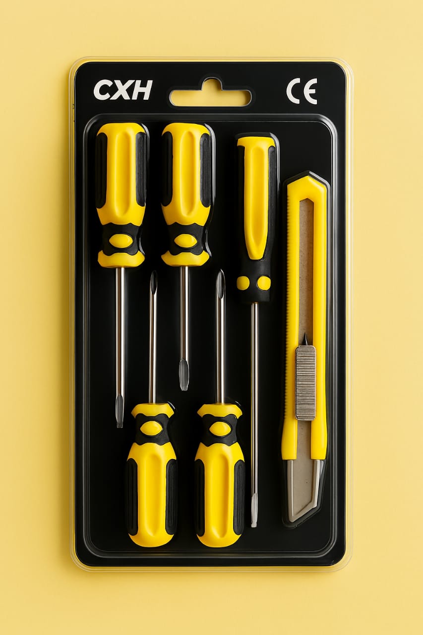 Set of 5 Screwdrivers & 1 Cutter