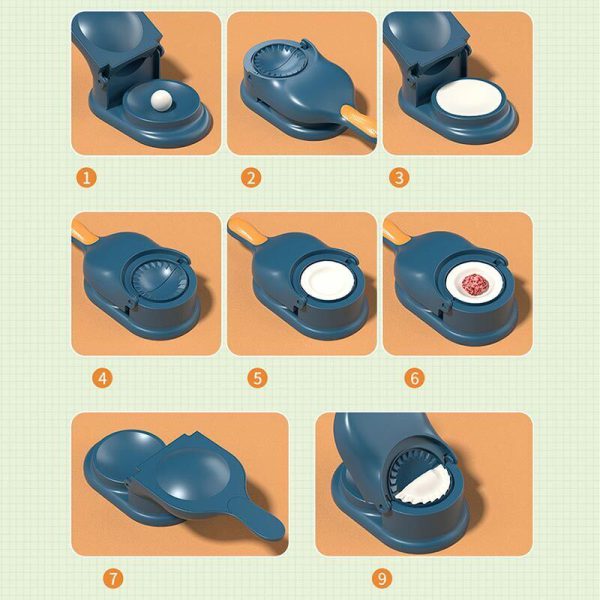 Pack Of 2 |10pcs Multi-function Spit Bone Plate Set + 2 In 1 Dumpling Maker - Mall Mega