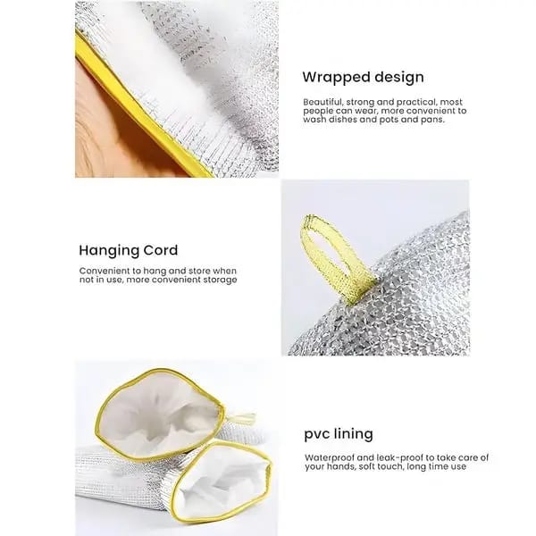 Anti-heat Aluminium Gloves