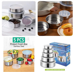 Stainless Steel Bowl - Set Of 5 - Mall Mega