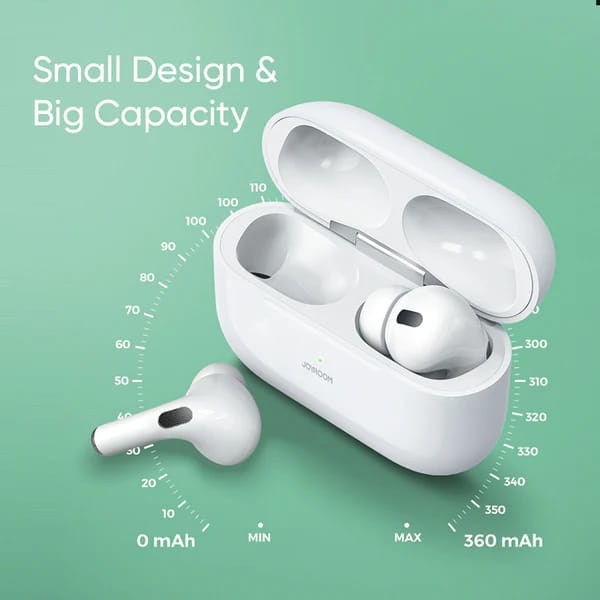 T03s Pro Joyroom Tws Active Noise Cancelling Anc Earbuds With Premium Case – White Earbuds Joyroom - Mall Mega